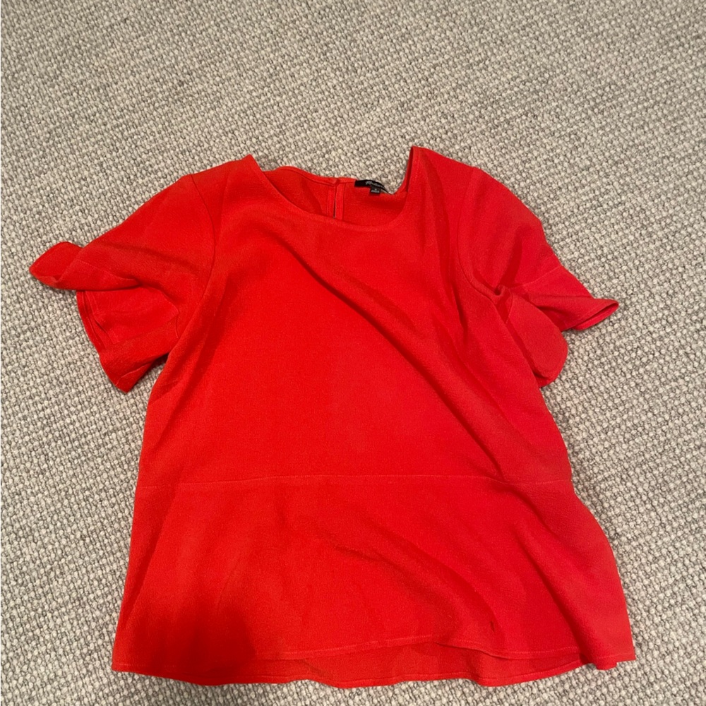 Madewell Women’s Peplum Blouse in Red
